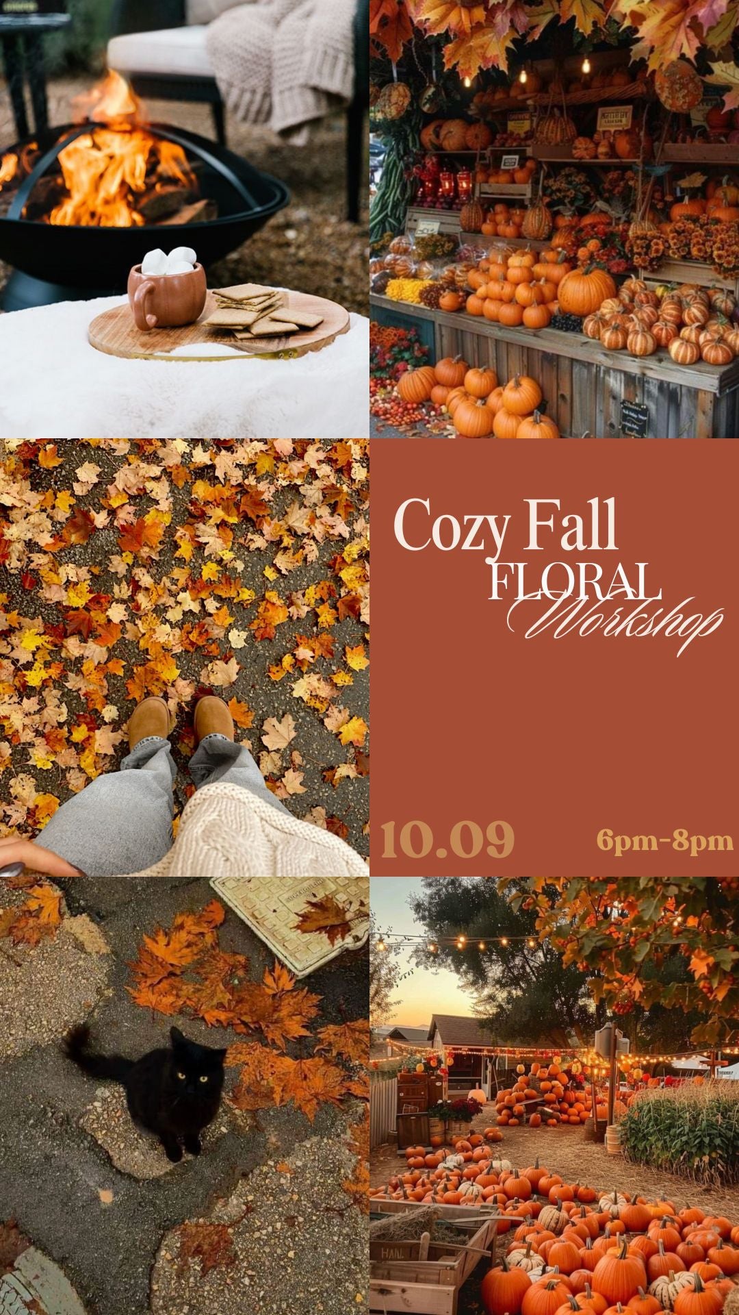 Cozy Fall Floral Workshop (Bubbles & Bouquets) - October 9, 2024