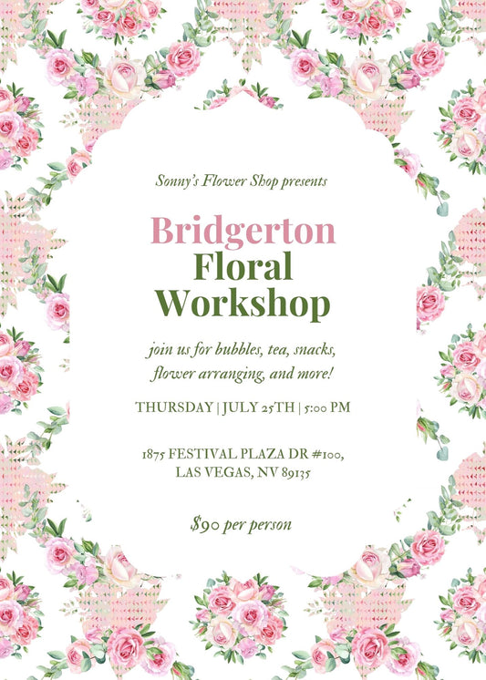 Bridgerton Floral Workshop (Bubbles & Bouquets) - July 25, 2024